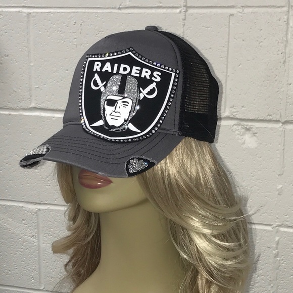 Raiders bling rhinestone glitter trucker hat cap!✨ - Picture 3 of 3